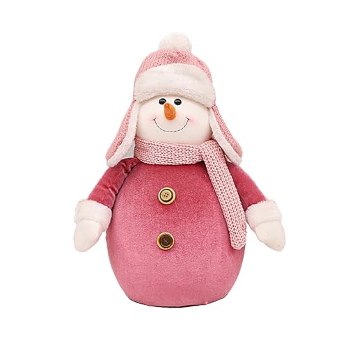 BOTCAM Plüschfigur Weihnachtsstoff-Strickmütze, Schneemann, Langer Mann, Puppe, weihnachtliche dekorative Verzierung Spielkissen (E, One Size) von BOTCAM