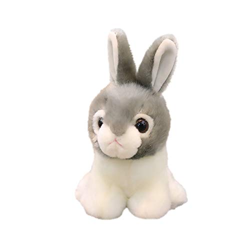 BOTCAMit Mehr Als 30 Interaktiven Geräuschen Und Reaktionen Are Color Plush-Cute Imitation Plushpuppe verfügbar Tier DREI Spielwaren Kaninchen Babyspielzeug (Grey, One Size) von BOTCAM