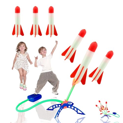 BOTOING KinderRaketespielzeug,3 Schaumraketenspielzeug Mit, Gartenspielzeug für Kinder,für 3-12 Jahre Kinder Geburtstagsgeschenkspielzeug,Raketespielzeug Mit von BOTOING