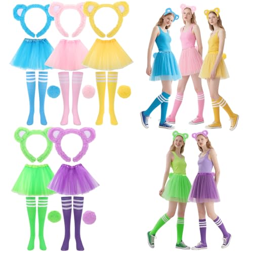 BOUTICOL 20-teiliges Bären-Kostüm in fünf Farben, inklusive Bärenohren, Stirnband, Schwanz, Tutu, Rock und Socken für Halloween, Cosplay-Party BOUTICOL 20-teiliges Bären-Kostüm in fünf Farben, inklusive Bärenohren, Stirnband, Schwanz, Tutu, Rock und Socken für Halloween, Cosplay-Party von BOUTICOL