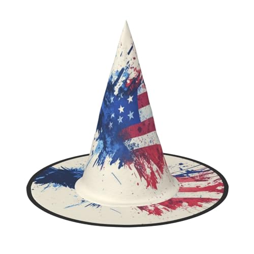BOXILTD Adler Amerikanische Flagge Hexenhut für Frauen - Schwarz & Rosa Halloween Hüte für Party, Kostüm, Rollenspiel, Zauberer Hut BOXILTD Adler Amerikanische Flagge Hexenhut für Frauen - Schwarz & Rosa Halloween Hüte für Party, Kostüm, Rollenspiel, Zauberer Hut von BOXILTD