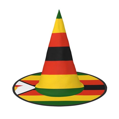 BOXILTD Flagge von Simbabwe Hexenhut für Frauen - Schwarz & Rosa Halloween Hüte für Party, Kostüm, Rollenspiel, Zauberer Hut BOXILTD Flagge von Simbabwe Hexenhut für Frauen - Schwarz & Rosa Halloween Hüte für Party, Kostüm, Rollenspiel, Zauberer Hut von BOXILTD