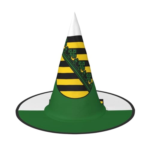 BOXILTD Hexenhut mit Sachsenflagge für Frauen – Schwarz & Rosa Halloween Hüte für Party, Kostüm, Rollenspiel, Zaubererhut BOXILTD Hexenhut mit Sachsenflagge für Frauen – Schwarz & Rosa Halloween Hüte für Party, Kostüm, Rollenspiel, Zaubererhut von BOXILTD