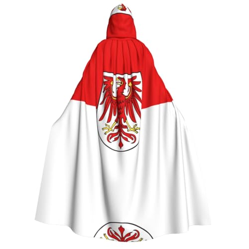 BOXILTD Kapuzenumhang mit Brandenburg-Flagge, Unisex, für Erwachsene, Schwarz und Weiß, Kapuzenumhang für Halloween, Cosplay-Kostüme BOXILTD Kapuzenumhang mit Brandenburg-Flagge, Unisex, für Erwachsene, Schwarz und Weiß, Kapuzenumhang für Halloween, Cosplay-Kostüme von BOXILTD