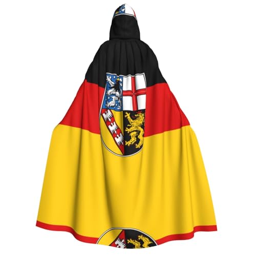 BOXILTD Kapuzenumhang mit Saarland-Flaggen, Unisex, für Erwachsene, Schwarz und Weiß, Kapuzenumhang für Halloween, Cosplay-Kostüme BOXILTD Kapuzenumhang mit Saarland-Flaggen, Unisex, für Erwachsene, Schwarz und Weiß, Kapuzenumhang für Halloween, Cosplay-Kostüme von BOXILTD
