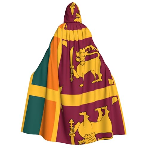 BOXILTD Kapuzenumhang mit Sri Lanka-Flagge, Unisex, für Erwachsene, Schwarz und Weiß, Kapuzenumhang für Halloween, Cosplay-Kostüme BOXILTD Kapuzenumhang mit Sri Lanka-Flagge, Unisex, für Erwachsene, Schwarz und Weiß, Kapuzenumhang für Halloween, Cosplay-Kostüme von BOXILTD