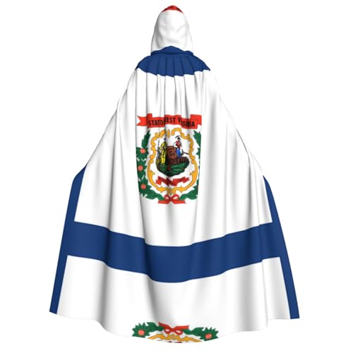 BOXILTD Kapuzenumhang mit West-Virginia-Flagge, Unisex, für Erwachsene, Schwarz und Weiß, Kapuzenumhang für Halloween, Cosplay-Kostüme BOXILTD Kapuzenumhang mit West-Virginia-Flagge, Unisex, für Erwachsene, Schwarz und Weiß, Kapuzenumhang für Halloween, Cosplay-Kostüme von BOXILTD