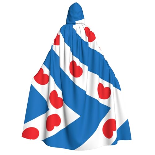 BOXILTD Kapuzenumhang mit friesischer Flagge, Unisex, für Erwachsene, Schwarz und Weiß, Kapuzenumhang für Halloween, Cosplay-Kostüme BOXILTD Kapuzenumhang mit friesischer Flagge, Unisex, für Erwachsene, Schwarz und Weiß, Kapuzenumhang für Halloween, Cosplay-Kostüme von BOXILTD