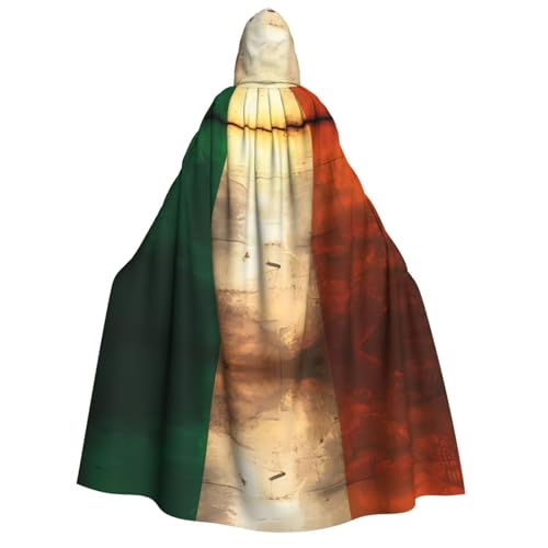 BOXILTD Kapuzenumhang mit irischer Flagge, Unisex, für Erwachsene, Schwarz und Weiß, Kapuzenumhang für Halloween, Cosplay-Kostüme BOXILTD Kapuzenumhang mit irischer Flagge, Unisex, für Erwachsene, Schwarz und Weiß, Kapuzenumhang für Halloween, Cosplay-Kostüme von BOXILTD