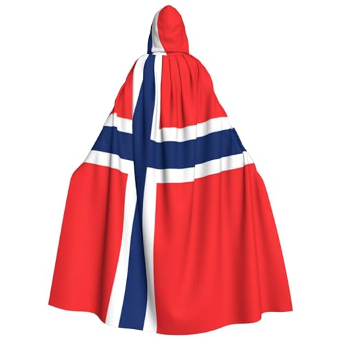 BOXILTD Kapuzenumhang mit norwegischer Flagge, Unisex, für Erwachsene, Schwarz und Weiß, Kapuzenumhang für Halloween, Cosplay-Kostüme BOXILTD Kapuzenumhang mit norwegischer Flagge, Unisex, für Erwachsene, Schwarz und Weiß, Kapuzenumhang für Halloween, Cosplay-Kostüme von BOXILTD