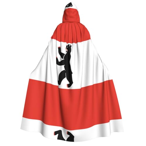 BOXILTD Umhang mit Kapuze, Motiv: Berliner Flagge, Unisex, für Erwachsene, Schwarz und Weiß, Kapuzenumhang für Halloween, Cosplay-Kostüme BOXILTD Umhang mit Kapuze, Motiv: Berliner Flagge, Unisex, für Erwachsene, Schwarz und Weiß, Kapuzenumhang für Halloween, Cosplay-Kostüme von BOXILTD