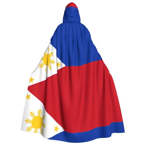 BOXILTD Umhang mit Kapuze und Philippinenflagge, Unisex, für Erwachsene, Schwarz und Weiß, für Halloween, Cosplay-Kostüme BOXILTD Umhang mit Kapuze und Philippinenflagge, Unisex, für Erwachsene, Schwarz und Weiß, für Halloween, Cosplay-Kostüme von BOXILTD