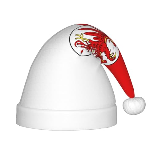 Brandenburg Flagge Weihnachtsmütze, Weihnachtsmützen für Jungen und Mädchen, Xmas Mütze für Neujahr Festliche Party Dekoration, Rot von BOXILTD