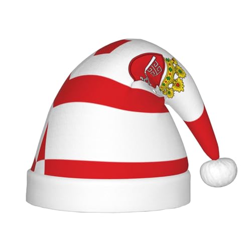 Bremen Banner Weihnachtsmütze, Weihnachtsmützen für Jungen und Mädchen, Xmas Hut für Neujahr Festliche Party Dekoration, Rot von BOXILTD