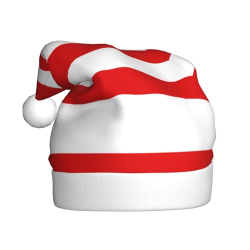 Bremen Flag Weihnachtshüte für Erwachsene, gemütlicher Weihnachtsmannhut für Männer und Frauen, Neujahrspartyzubehör, Rot von BOXILTD