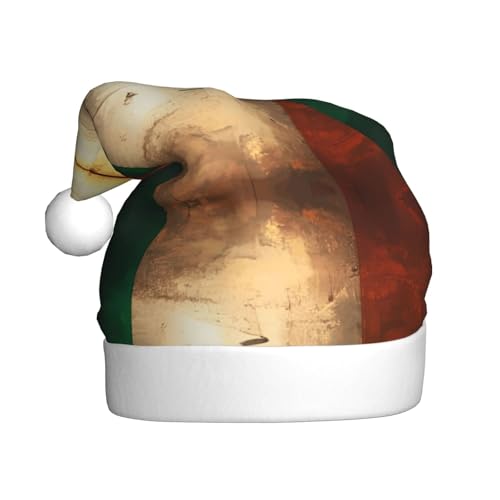 Festliche Weihnachtsmütze im Retro-Stil für Erwachsene – gemütliche Weihnachtsmütze für Männer und Frauen, Neujahrsparty-Zubehör, Rot von BOXILTD