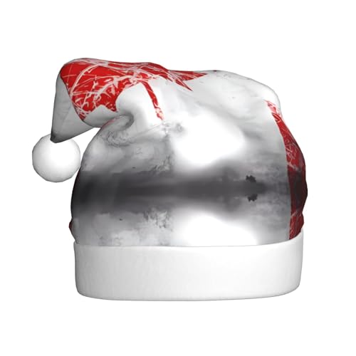 Festliche Weihnachtsmütze mit Kanada-Flagge für Erwachsene – gemütliche Weihnachtsmütze für Männer und Frauen, Neujahrsparty-Zubehör, Rot Festliche Weihnachtsmütze mit Kanada-Flagge für Erwachsene – gemütliche Weihnachtsmütze für Männer und Frauen, Neujahrsparty-Zubehör, Rot von BOXILTD