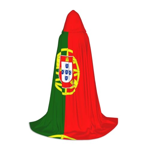 Flagge Portugals Halloween Umhang Schwarz Kapuzenumhang für Männer Frauen - Perfektes Kostüm Party Cosplay Umhang Geeignet für Jugendliche Flagge Portugals Halloween Umhang Schwarz Kapuzenumhang für Männer Frauen - Perfektes Kostüm Party Cosplay Umhang Geeignet für Jugendliche von BOXILTD