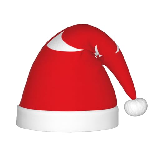 Flagge der Türkei Weihnachtsmütze, Weihnachtsmützen für Jungen und Mädchen, Xmas Hut für Neujahr Festliche Party Dekoration, Rot Flagge der Türkei Weihnachtsmütze, Weihnachtsmützen für Jungen und Mädchen, Xmas Hut für Neujahr Festliche Party Dekoration, Rot von BOXILTD