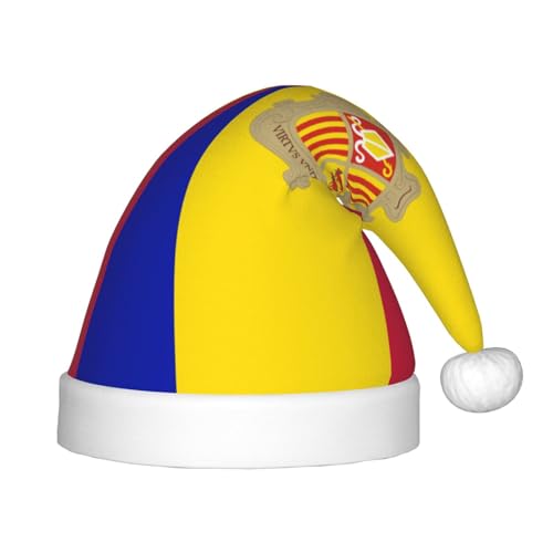 Flagge von Andorra Weihnachtsmütze, Weihnachtsmützen für Jungen und Mädchen, Xmas Hut für Neujahr Festliche Party Dekoration, Rot Flagge von Andorra Weihnachtsmütze, Weihnachtsmützen für Jungen und Mädchen, Xmas Hut für Neujahr Festliche Party Dekoration, Rot von BOXILTD