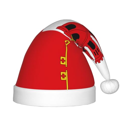 Flagge von Gibraltar Weihnachtsmütze, Weihnachtsmützen für Jungen und Mädchen, Xmas Hut für Neujahr Festliche Party Dekoration, Rot von BOXILTD