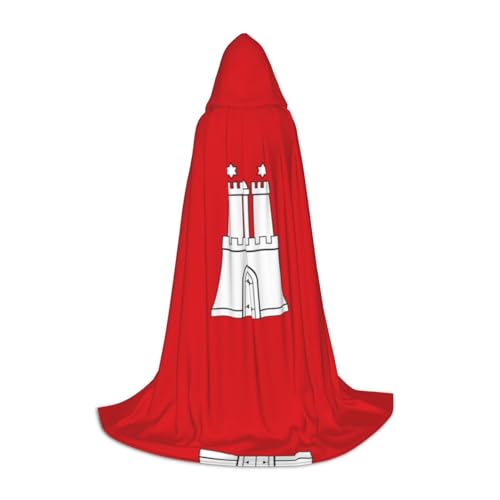 Halloween-Umhang mit Hamburger Flagge, schwarzer Kapuzenumhang für Männer und Frauen, perfektes Kostüm, Party, Cosplay, Umhang, geeignet für Jugendliche, Schwarz, L Halloween-Umhang mit Hamburger Flagge, schwarzer Kapuzenumhang für Männer und Frauen, perfektes Kostüm, Party, Cosplay, Umhang, geeignet für Jugendliche, Schwarz, L von BOXILTD