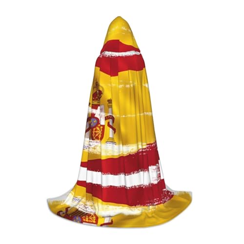 Halloween-Umhang mit Spanien-Flagge, schwarzer Kapuzenumhang für Männer und Frauen, perfektes Kostüm, Party, Cosplay, Umhang, geeignet für Jugendliche Halloween-Umhang mit Spanien-Flagge, schwarzer Kapuzenumhang für Männer und Frauen, perfektes Kostüm, Party, Cosplay, Umhang, geeignet für Jugendliche von BOXILTD