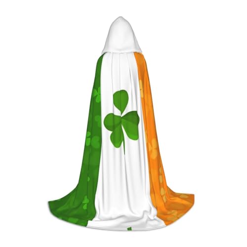 Halloween-Umhang mit irischer Flagge, schwarzer Kapuzenumhang für Männer und Frauen, perfektes Kostüm, Party, Cosplay, Umhang, geeignet für Jugendliche, Schwarz, L Halloween-Umhang mit irischer Flagge, schwarzer Kapuzenumhang für Männer und Frauen, perfektes Kostüm, Party, Cosplay, Umhang, geeignet für Jugendliche, Schwarz, L von BOXILTD