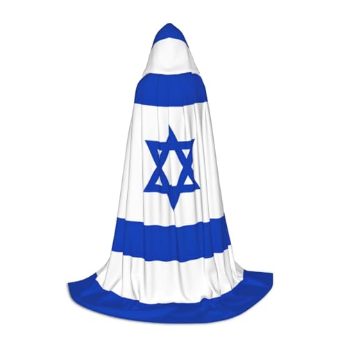 Halloween-Umhang mit israelischer Flagge, schwarzer Kapuzenumhang für Männer und Frauen, perfektes Kostüm, Party, Cosplay, Umhang, geeignet für Jugendliche, Schwarz, S Halloween-Umhang mit israelischer Flagge, schwarzer Kapuzenumhang für Männer und Frauen, perfektes Kostüm, Party, Cosplay, Umhang, geeignet für Jugendliche, Schwarz, S von BOXILTD