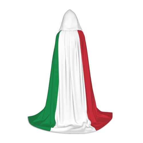 Halloween-Umhang mit italienischer Flagge, schwarzer Kapuzenumhang für Männer und Frauen, perfektes Kostüm, Party, Cosplay, Umhang, geeignet für Jugendliche Halloween-Umhang mit italienischer Flagge, schwarzer Kapuzenumhang für Männer und Frauen, perfektes Kostüm, Party, Cosplay, Umhang, geeignet für Jugendliche von BOXILTD