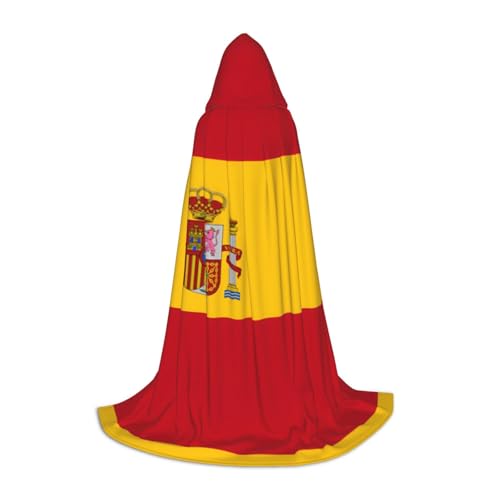 Halloween-Umhang mit spanischer Flagge, schwarzer Kapuzenumhang für Männer und Frauen, perfektes Kostüm, Party, Cosplay, Umhang, geeignet für Jugendliche, Schwarz, M Halloween-Umhang mit spanischer Flagge, schwarzer Kapuzenumhang für Männer und Frauen, perfektes Kostüm, Party, Cosplay, Umhang, geeignet für Jugendliche, Schwarz, M von BOXILTD