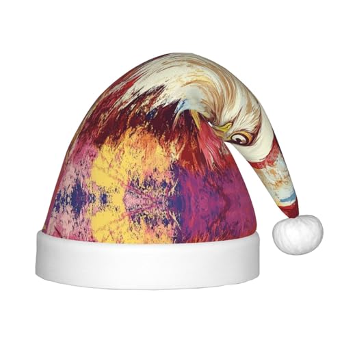 Hübscher Adler Weihnachtsmütze, Weihnachtsmützen für Jungen und Mädchen, Weihnachtsmütze für Neujahr Festliche Party Dekoration, Rot Hübscher Adler Weihnachtsmütze, Weihnachtsmützen für Jungen und Mädchen, Weihnachtsmütze für Neujahr Festliche Party Dekoration, Rot von BOXILTD