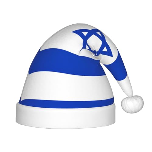 Israelische Flagge Weihnachtsmütze, Weihnachtsmützen für Jungen und Mädchen, Weihnachtsmütze für Neujahr Festliche Party Dekoration, Rot Israelische Flagge Weihnachtsmütze, Weihnachtsmützen für Jungen und Mädchen, Weihnachtsmütze für Neujahr Festliche Party Dekoration, Rot von BOXILTD