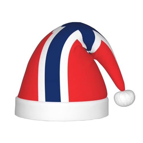 Norwegische Flagge Weihnachtsmütze, Weihnachtsmützen für Jungen und Mädchen, Xmas Hut für Neujahr Festliche Party Dekoration, Rot Norwegische Flagge Weihnachtsmütze, Weihnachtsmützen für Jungen und Mädchen, Xmas Hut für Neujahr Festliche Party Dekoration, Rot von BOXILTD