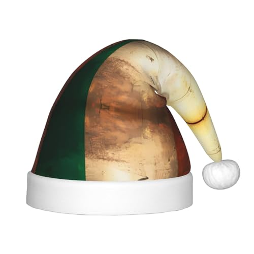 Retro Irische Flagge Weihnachtsmütze, Weihnachtsmützen für Jungen und Mädchen, Xmas Hut für Neujahr Festliche Party Dekoration, Rot Retro Irische Flagge Weihnachtsmütze, Weihnachtsmützen für Jungen und Mädchen, Xmas Hut für Neujahr Festliche Party Dekoration, Rot von BOXILTD