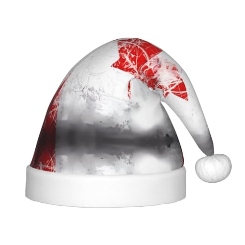 Retro Kanada Flagge Weihnachtsmütze, Weihnachtsmützen für Jungen und Mädchen, Xmas Hut für Neujahr Festliche Party Dekoration, Rot Retro Kanada Flagge Weihnachtsmütze, Weihnachtsmützen für Jungen und Mädchen, Xmas Hut für Neujahr Festliche Party Dekoration, Rot von BOXILTD