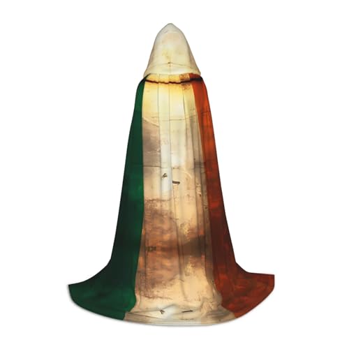 Retro-Umhang mit irischer Flagge, schwarzer Kapuzenumhang für Männer und Frauen, perfektes Kostüm, Party, Cosplay, Umhang, geeignet für Jugendliche Retro-Umhang mit irischer Flagge, schwarzer Kapuzenumhang für Männer und Frauen, perfektes Kostüm, Party, Cosplay, Umhang, geeignet für Jugendliche von BOXILTD