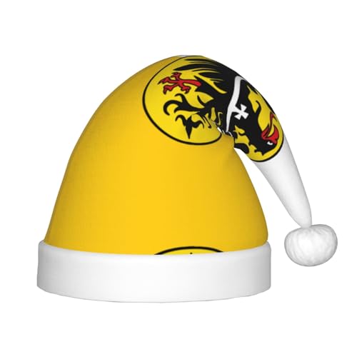 Schlesische Flagge Weihnachtsmütze, Weihnachtsmützen für Jungen und Mädchen, Xmas Hut für Neujahr Festliche Party Dekoration, Rot Schlesische Flagge Weihnachtsmütze, Weihnachtsmützen für Jungen und Mädchen, Xmas Hut für Neujahr Festliche Party Dekoration, Rot von BOXILTD