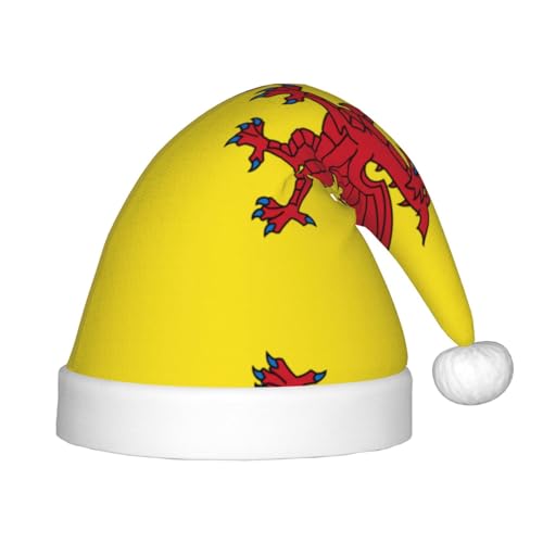 Somerset County Flagge Weihnachtsmütze, Weihnachtsmützen für Jungen und Mädchen, Xmas Hut für Neujahr Festliche Party Dekoration, Rot von BOXILTD