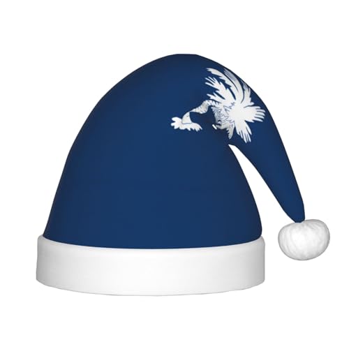 South Carolina Flagge Weihnachtsmütze, Weihnachtsmützen für Jungen und Mädchen, Weihnachtsmütze für Neujahr Festliche Party Dekoration, Rot von BOXILTD