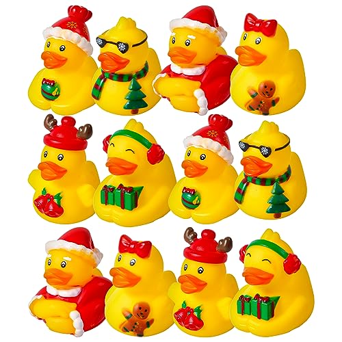 12 Stück Weihnachts Gummienten, 6 Stile Interessante Sortierte Gummienten Weihnachtsenten Badeente Schwimmendes Badeente Spielzeug für Kinder Babyparty Weihnachtsfeier Festival-Geschenk 12 Stück Weihnachts Gummienten, 6 Stile Interessante Sortierte Gummienten Weihnachtsenten Badeente Schwimmendes Badeente Spielzeug für Kinder Babyparty Weihnachtsfeier Festival-Geschenk von BOXOB