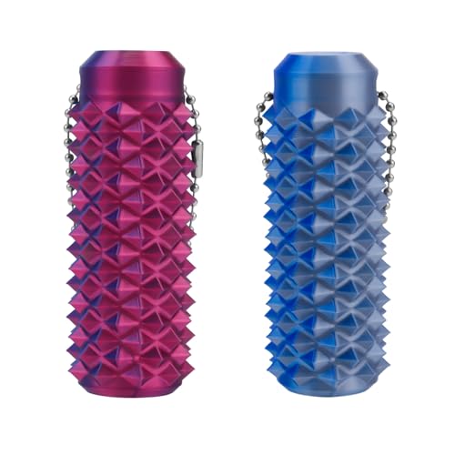 2 STK. Stacheliger Grippie Stim Schlüsselanhänger, Tragbares Fidget Schlüsselanhänger Schmerzspielzeug Sensorisches Spielzeug für Erwachsene Stressabbau Geschenk von BOXOB