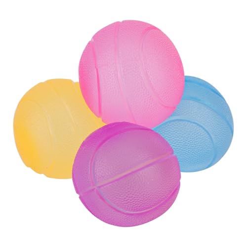 4stk Stressabbau Spielzeug Bälle, Mehrfarbig Maltose Gefülltes Spielzeug Langlebig Langsam Steigenden Zucker Bälle für Angst ADHD & Autismus Klassenzimmer Preise (Basketball) von BOXOB
