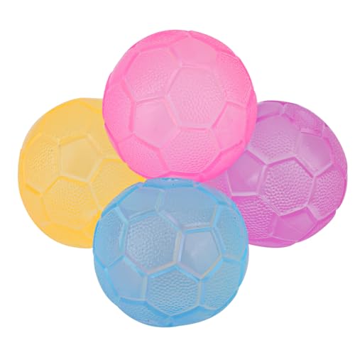 4stk Stressabbau Spielzeug Bälle, Mehrfarbig Maltose Gefülltes Spielzeug Langlebig Langsam Steigenden Zucker Bälle für Angst ADHD & Autismus Klassenzimmer Preise (Fußball) von BOXOB