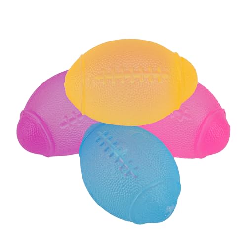 4stk Stressabbau Spielzeug Bälle, Mehrfarbig Maltose Gefülltes Spielzeug Langlebig Langsam Steigenden Zucker Bälle für Angst ADHD & Autismus Klassenzimmer Preise (Rugby) von BOXOB