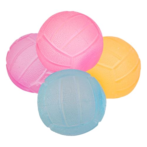 4stk Stressabbau Spielzeug Bälle, Mehrfarbig Maltose Gefülltes Spielzeug Langlebig Langsam Steigenden Zucker Bälle für Angst ADHD & Autismus Klassenzimmer Preise (Volleyball) von BOXOB