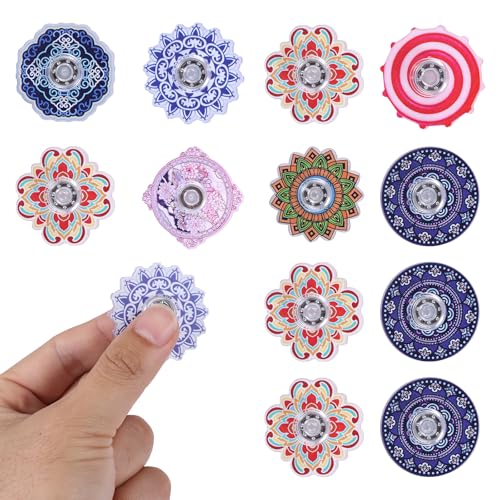 BOXOB 12 Stück Lustige Mini Fidget Spinner Spielzeuge, Partygeschenke Osterkorb Tütenfüller Mitgebsel Stress Spielzeug Gegen Angst Schatzkiste Kinder Jugendliche Klassenzimmer Preise Zubehör von BOXOB
