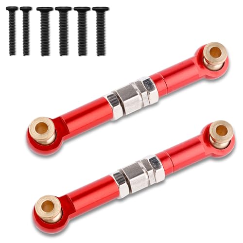 BOXOB 2 Stück Upgrade Metall Lenkung Verbindungsteile für 1/14 MJX Hyper Go H14BM 14209 14210 RC Auto Lenkung Verbindung Zubehör (Rot) von BOXOB