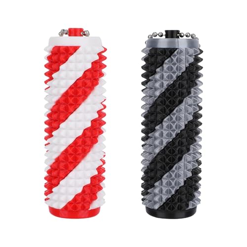 BOXOB 2stk Stacheliger Greif-Stim Schlüsselanhänger, 3D-Gedruckt Spiraldurchlauf Fidget Spielzeug Sensorischer Stim Anhänger Schmerzstimulierendes Spielzeug für Erwachsene Kinder Jugendliche von BOXOB