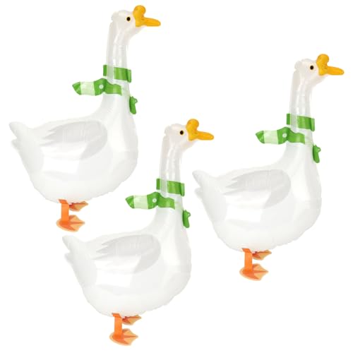 BOXOB 3 Stück Walking Silly Goose Ballons, Aluminiumfolie Gänseballons mit Schal und Füßen Süße Aufblasbare Dekoration für Geburtstags Babyparty Spring Farm Party Zubehör BOXOB 3 Stück Walking Silly Goose Ballons, Aluminiumfolie Gänseballons mit Schal und Füßen Süße Aufblasbare Dekoration für Geburtstags Babyparty Spring Farm Party Zubehör von BOXOB